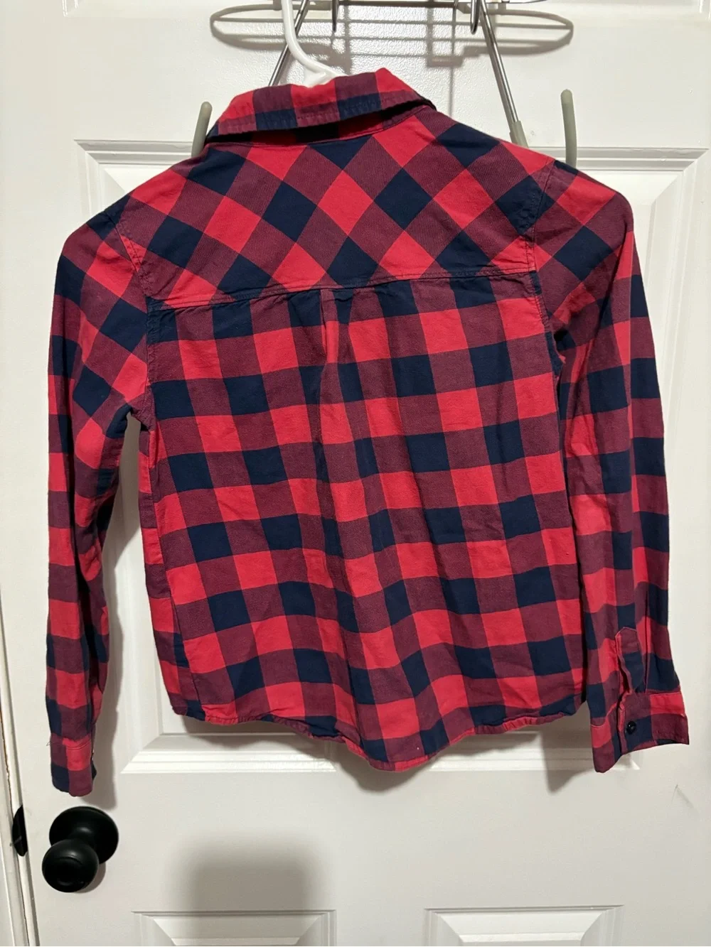 GAP Red and Navy Buffalo Plaid Button-Down Shirt